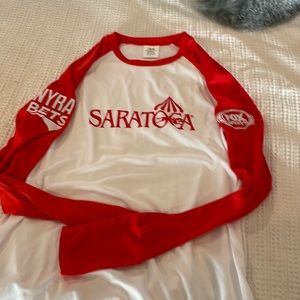 Saratoga long sleeve t-shirt giveaway never worn horse racing
